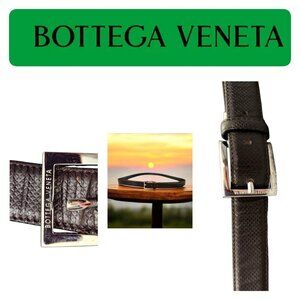 Bottega Veneta Brown  Leather Unisex Leather Belt Size M